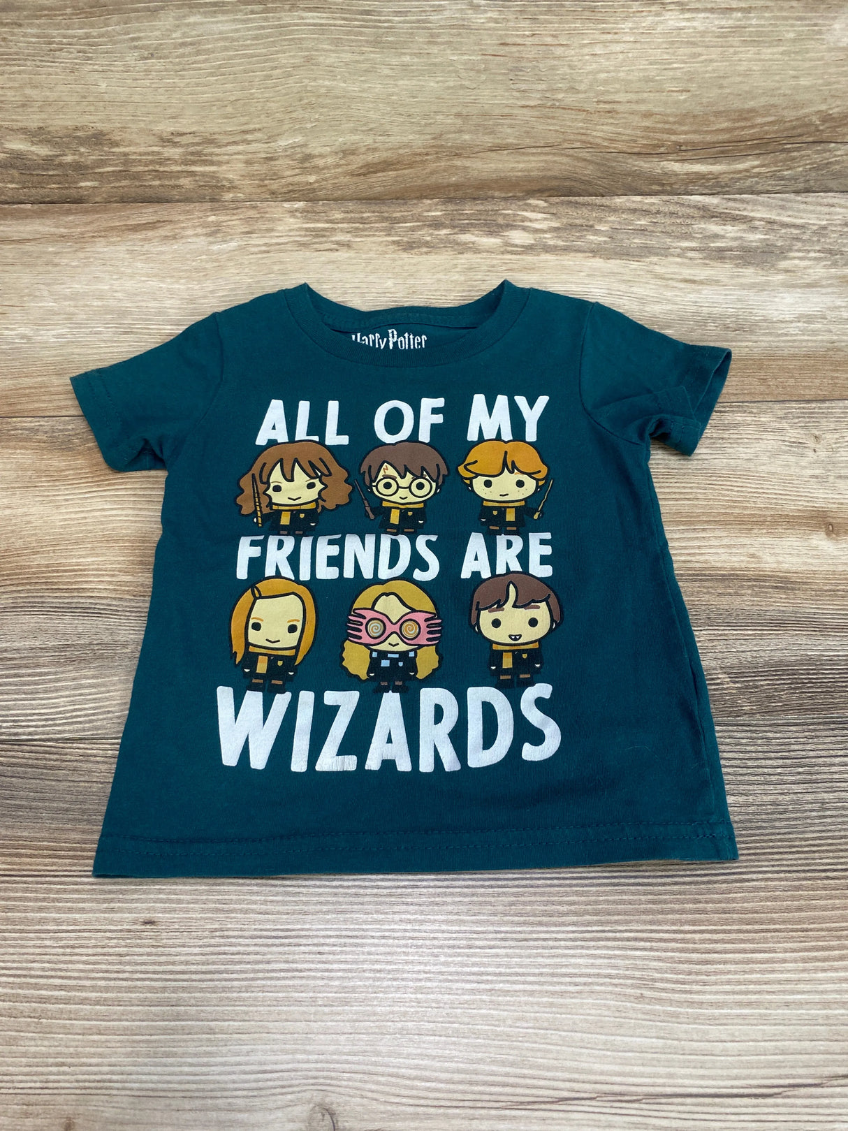 Harry Potter All Of My Friends Are Wizards Shirt Green sz 12m