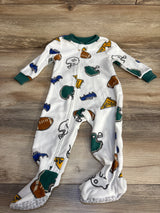 Carter's Football Blanket Sleeper White sz 12m - Me n Mommy To Be