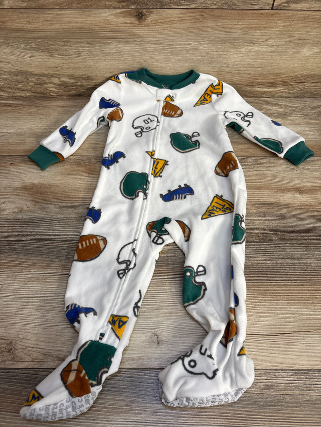 Carter's Football Blanket Sleeper White sz 12m - Me n Mommy To Be