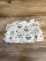 Joey + Joan Changing Pad Cover, White Owl Print