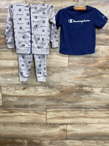 Champion 3pc Full Zip Jacket & Bottoms Set Grey sz 4T