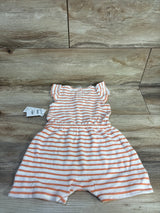 NEW Nordstrom Flutter Sleeve Terry Romper Striped White sz 12m