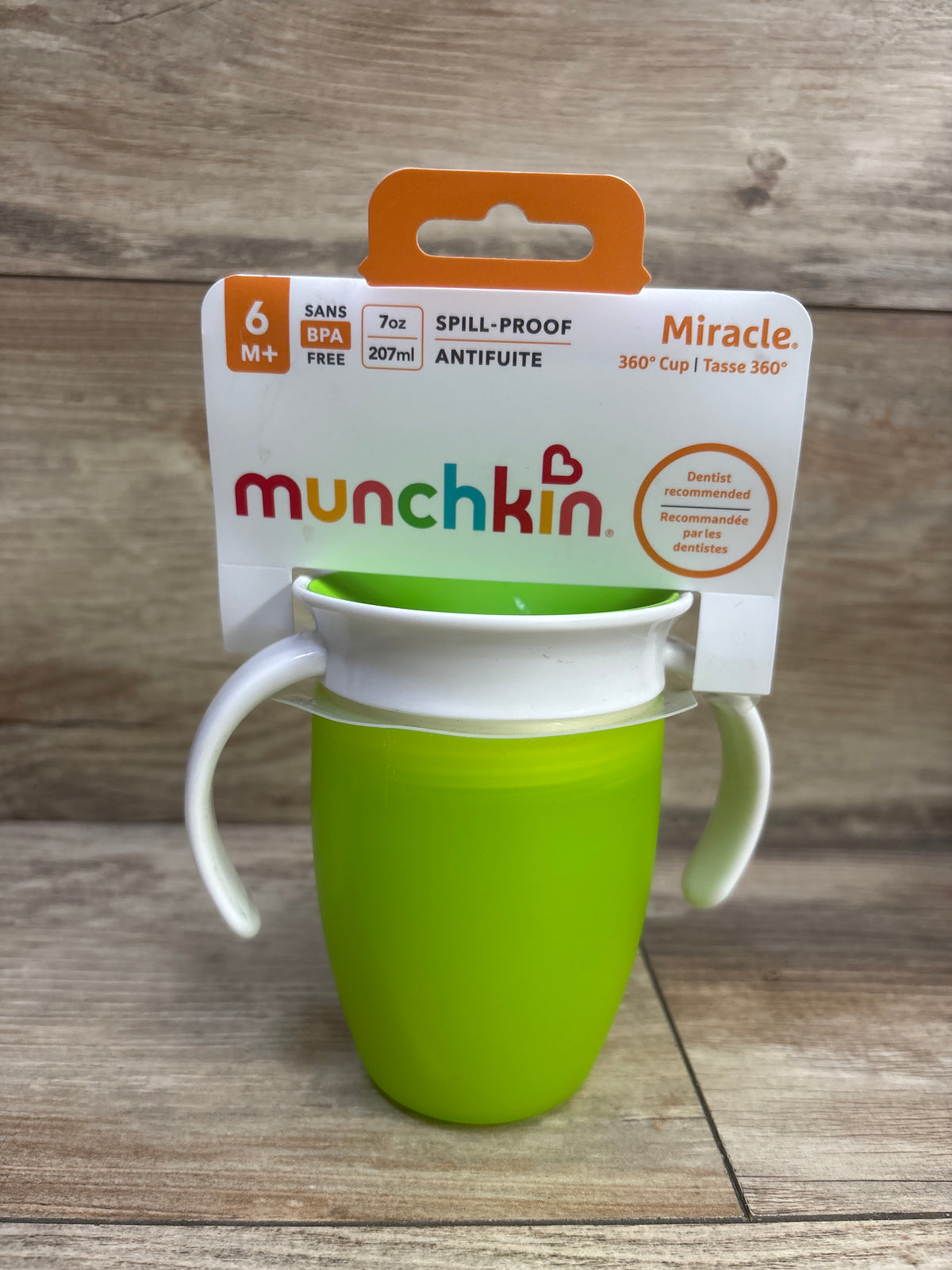 NEW Munchkin Miracle 360 Trainer Cup 7oz Green