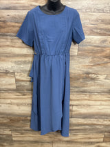 Cross Front Maternity Dress Light Blue sz Large