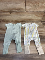 Cloud Island 2pk Checkered Sleepers White sz 0-3m