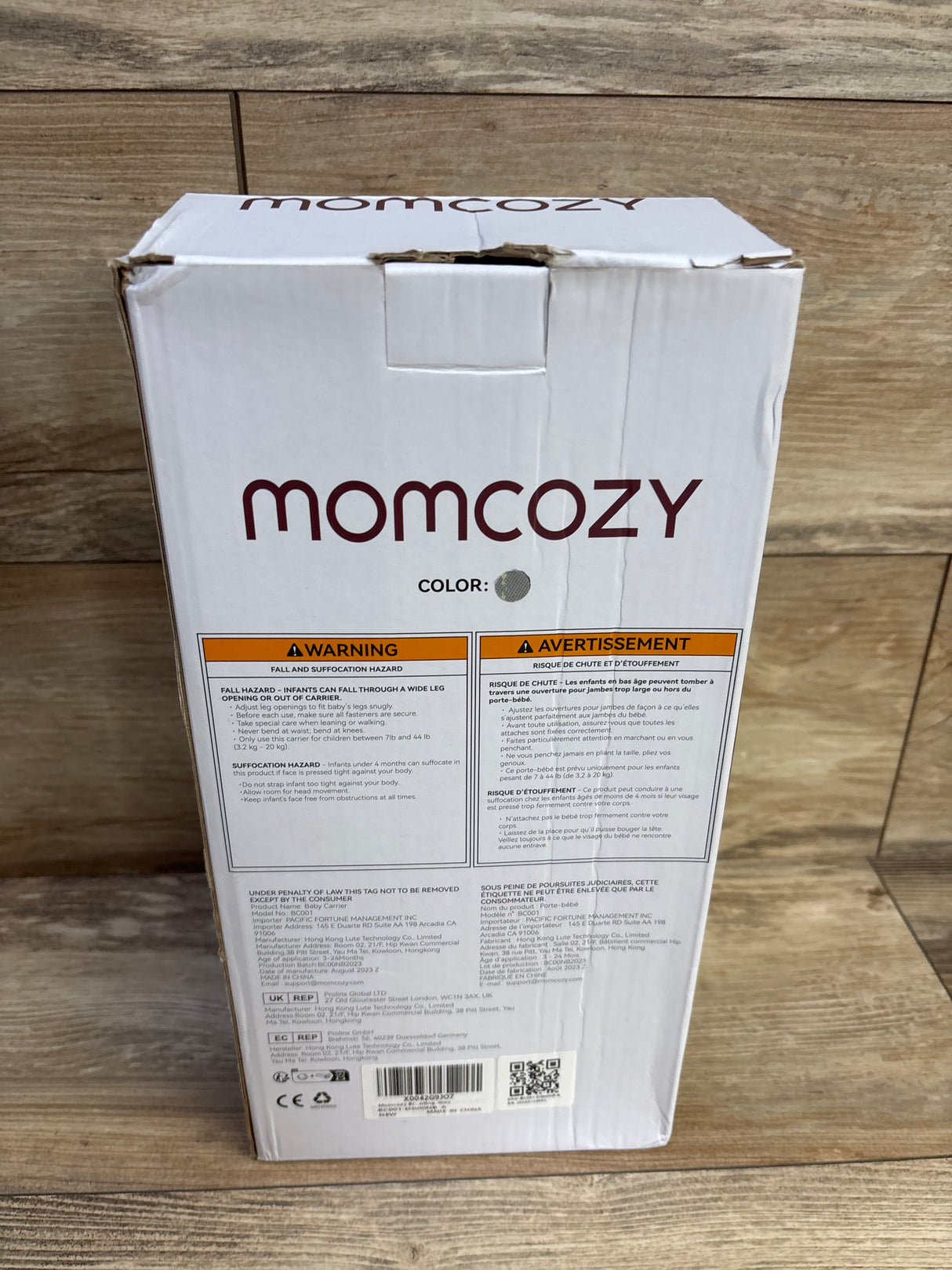 NEW Momcozy Baby Carrier, Grey 7-44lbs