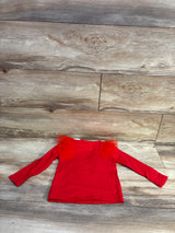 NEW H&M Tulle Long Sleeve Shirt Red sz 2T