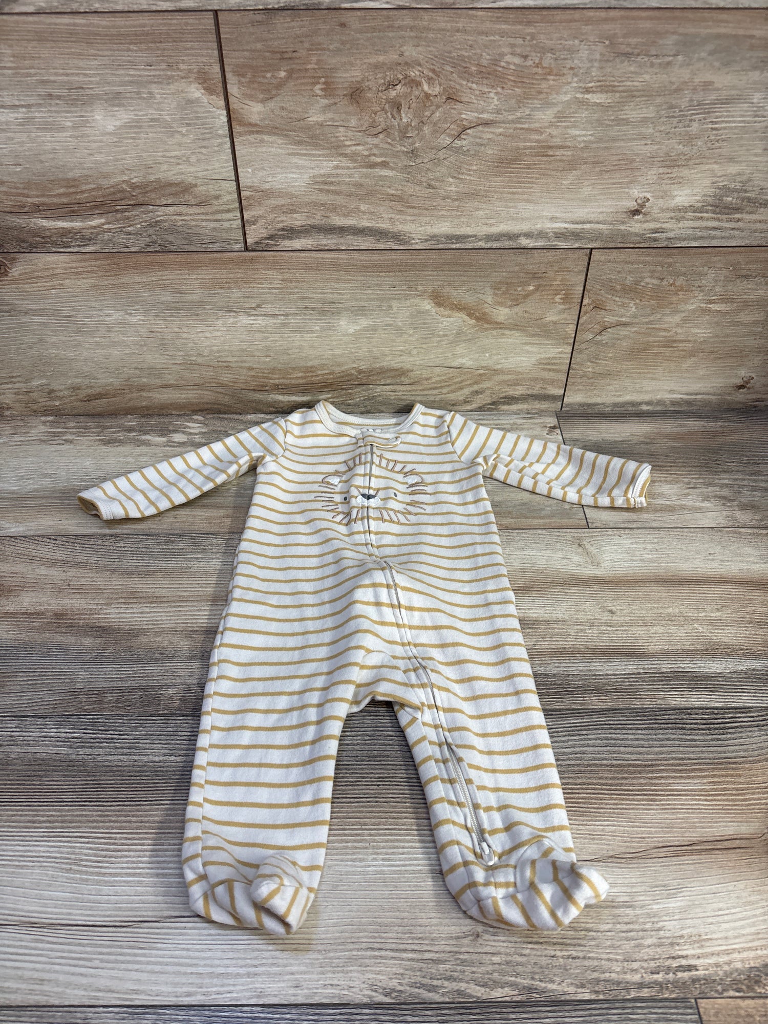 Carter's Striped Lion Sleeper Tan sz 6m