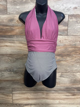 Maternity 1pc Halter Swimsuit Mauve sz Large