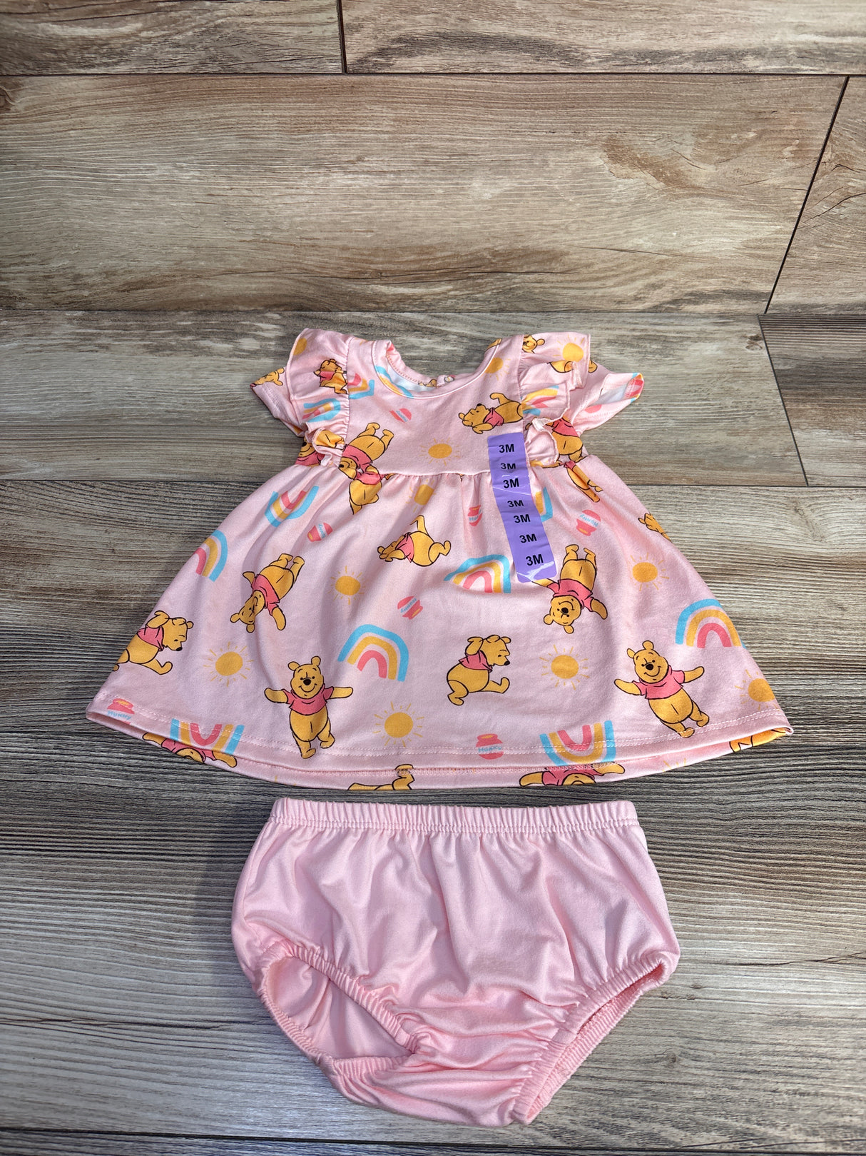 NEW Disney Baby 2pc Winnie The Pooh Dress & Bloomers Pink sz 3m