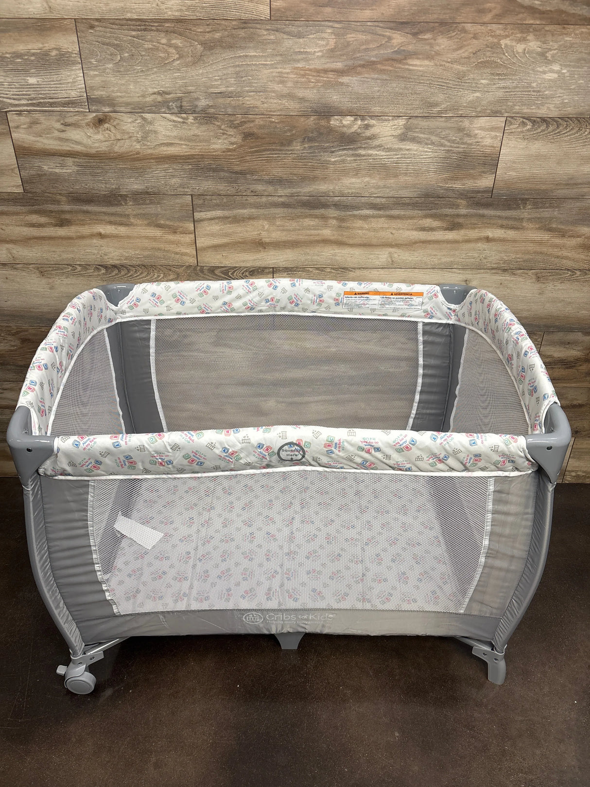 NEW Crib for Kids Playard, Grey