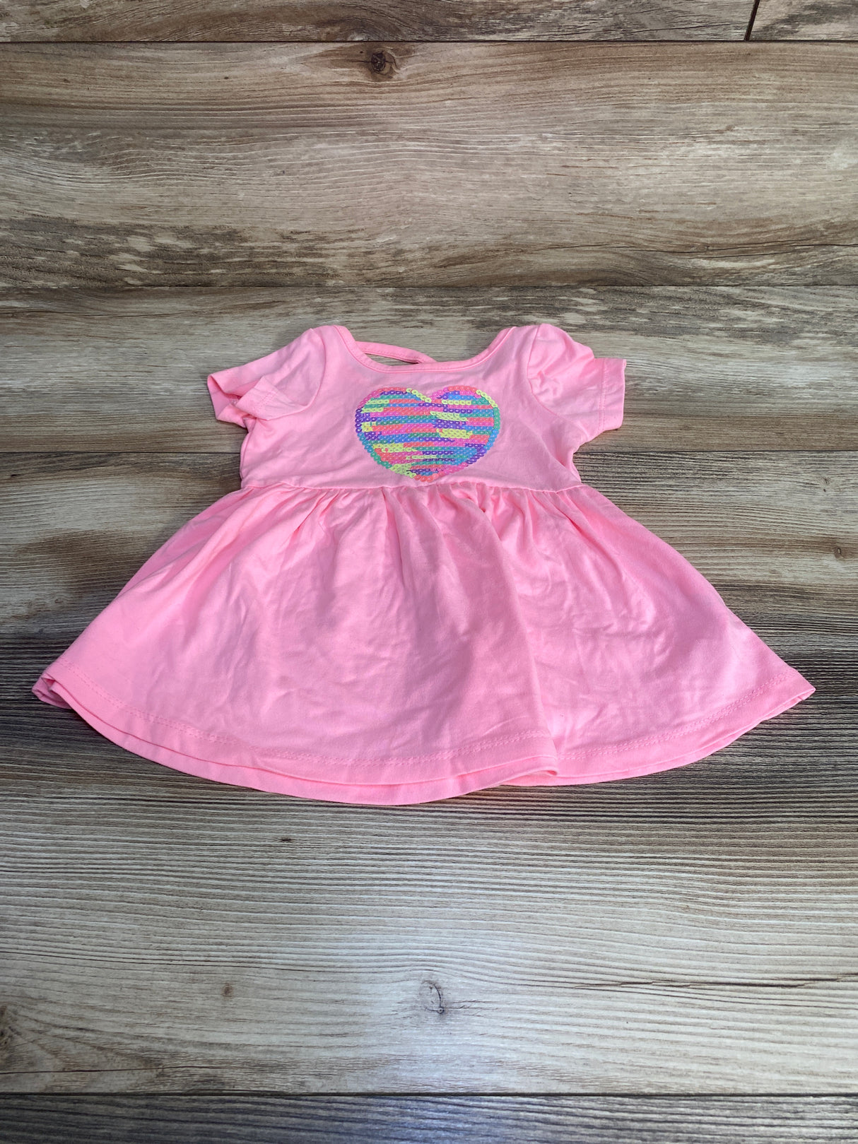 Freestyle Sequin Heart Dress Pink sz 12m