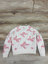 Btween Knit Bow Print Sweater Cream sz 3T