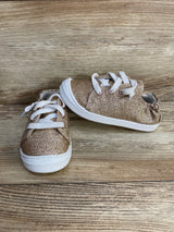 Wonder Nation Toddler Girls' Casual Bump Toe Shoes Gold Glitter Sz 9c