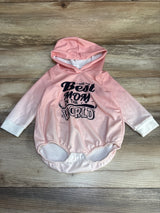 PatPat I Have The Best Mom In The World Hooded Shortie Romper Pink sz 12/18m