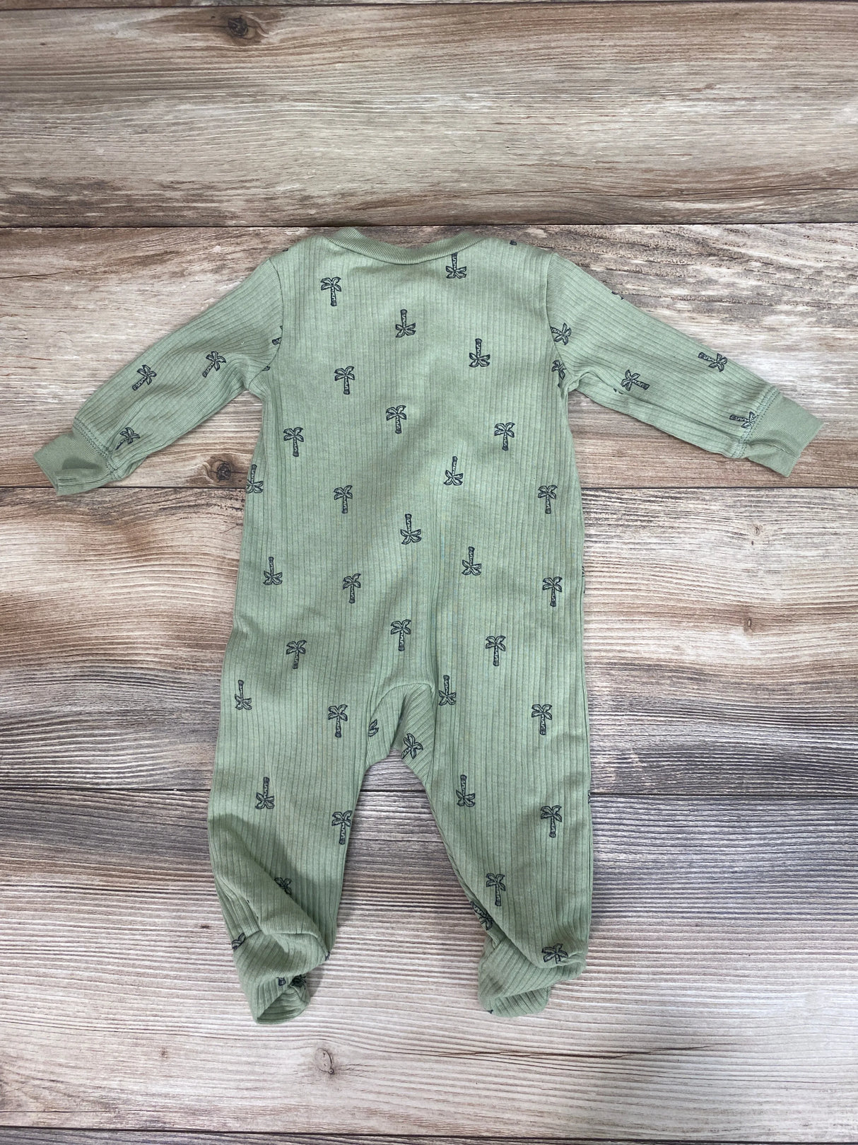 Carter's Ribbed Palm Tree Sleeper Green sz 3m