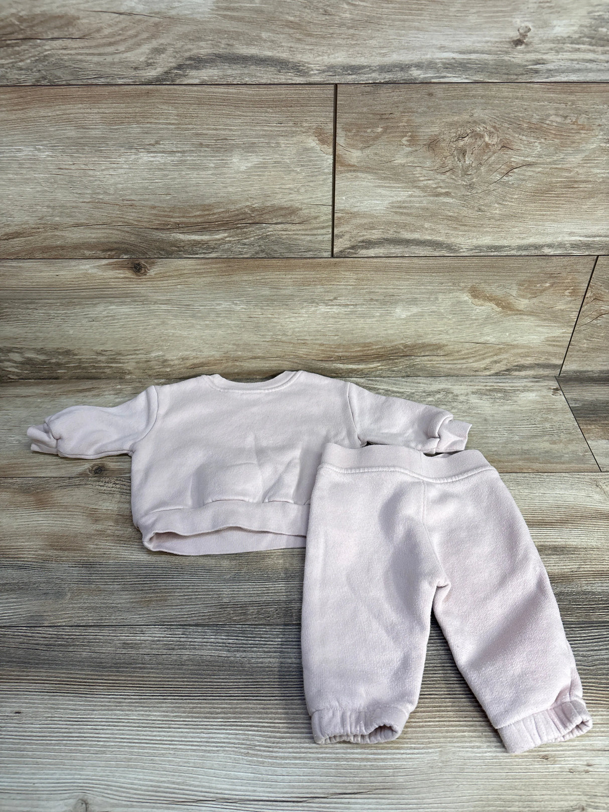 Baby Gap Fleece 2pc Dull Pink Rose Rainbow Outfit Set sz 3-6m