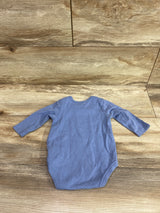 Rabbit + Bear Tiny Feminist Bodysuit Blue sz 6-9m
