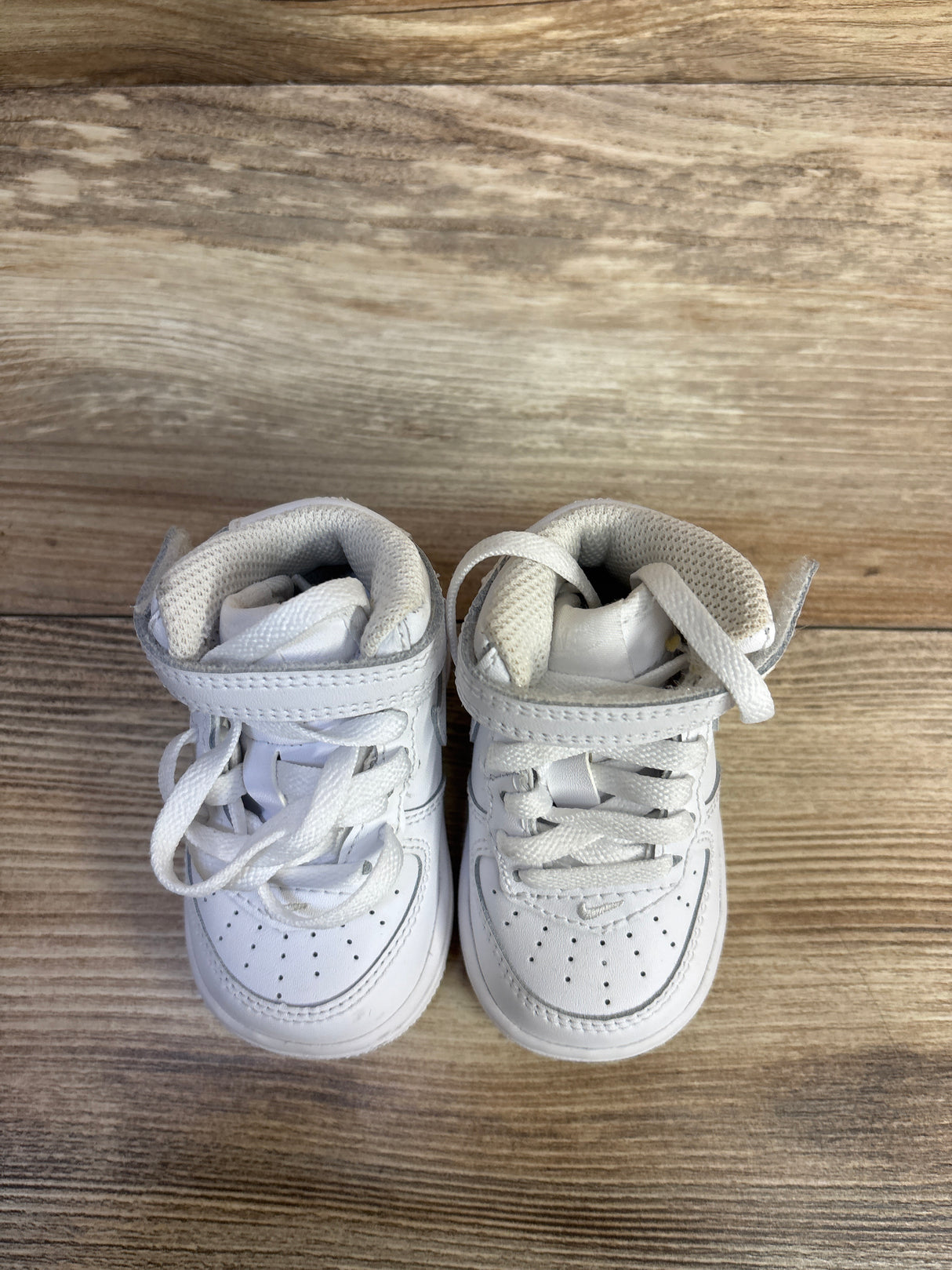 Nike Air Force 1 Mid TD 'Triple White' Sneakers sz 3c