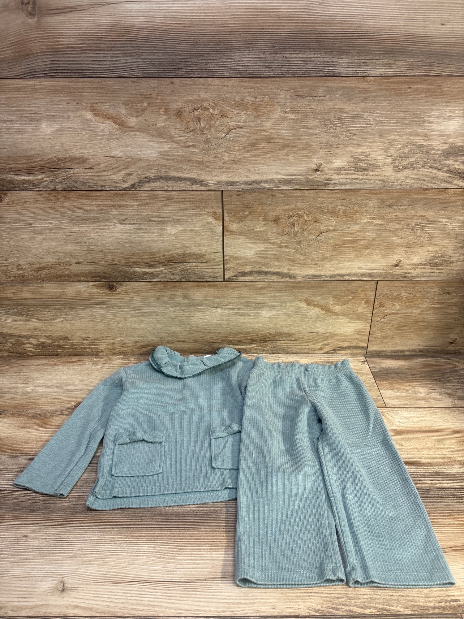 Mayoral 2pc Collared Sweater & Pants Set Green sz 3T