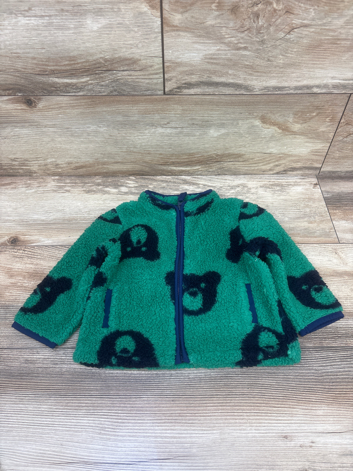 Cat & Jack Sherpa Full-Zip Jacket Green sz 12m