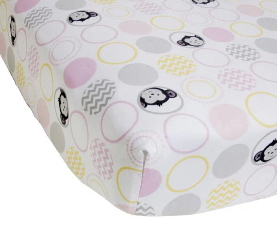 NEW Lambs & Ivy Pinkie Collection Fitted Crib Sheet