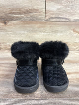 Faux Fur Lined Quilted Winter Boots Black sz 4/5c