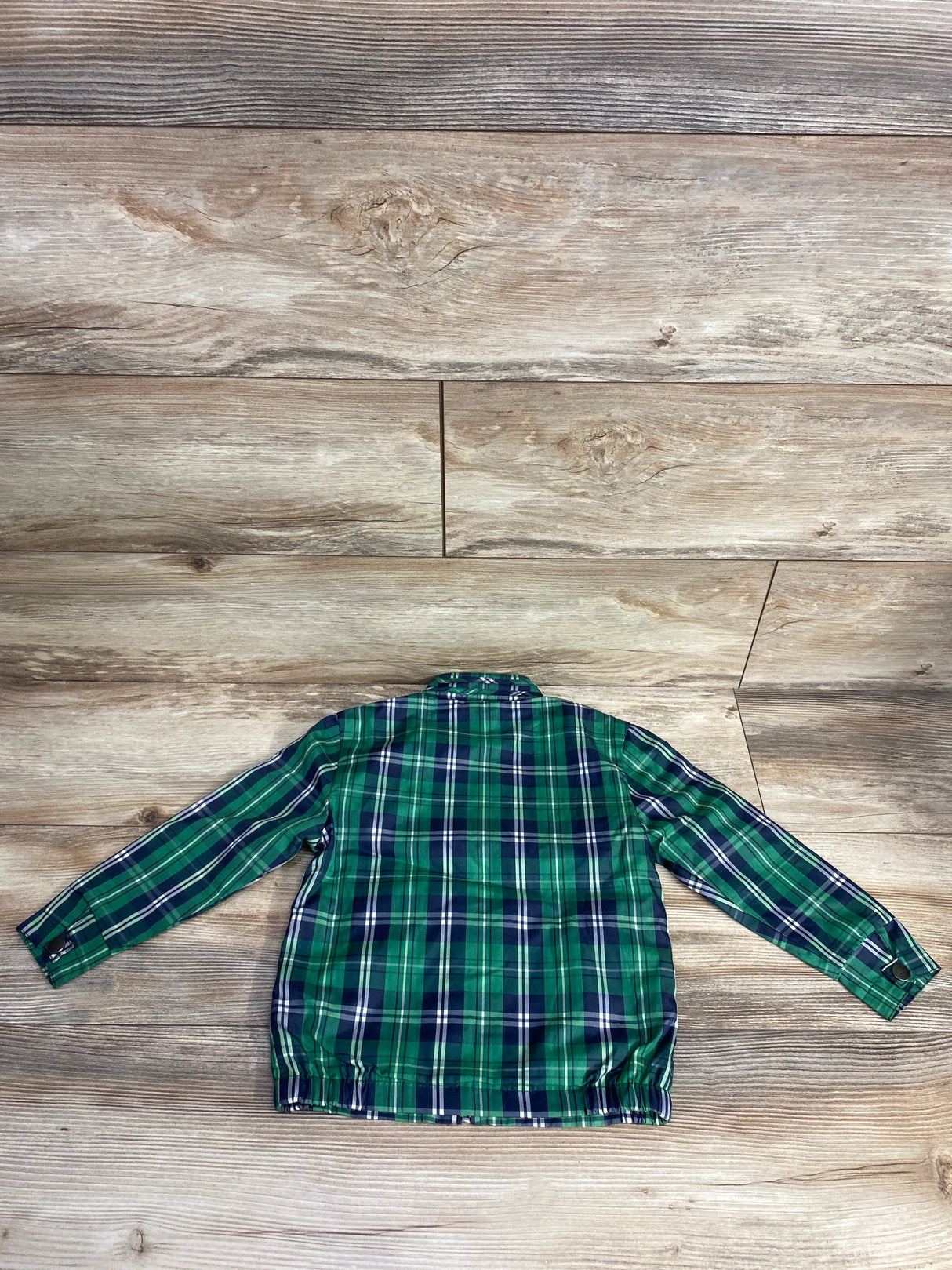 Fore Alex & Hudson Tartan Plaid Full Zip Jacket Green sz 2T