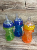 NEW Nuby No-Spill Sippy Cup with Flex Straw 10oz 3pk