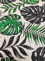 Modern Keiki Swaddle Blanket Green/White/Black