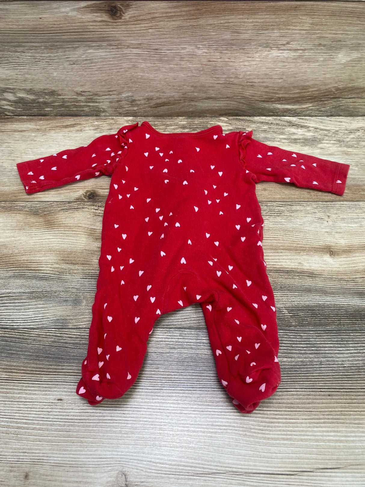 Just One You Heart Print Sleeper Red sz 3m