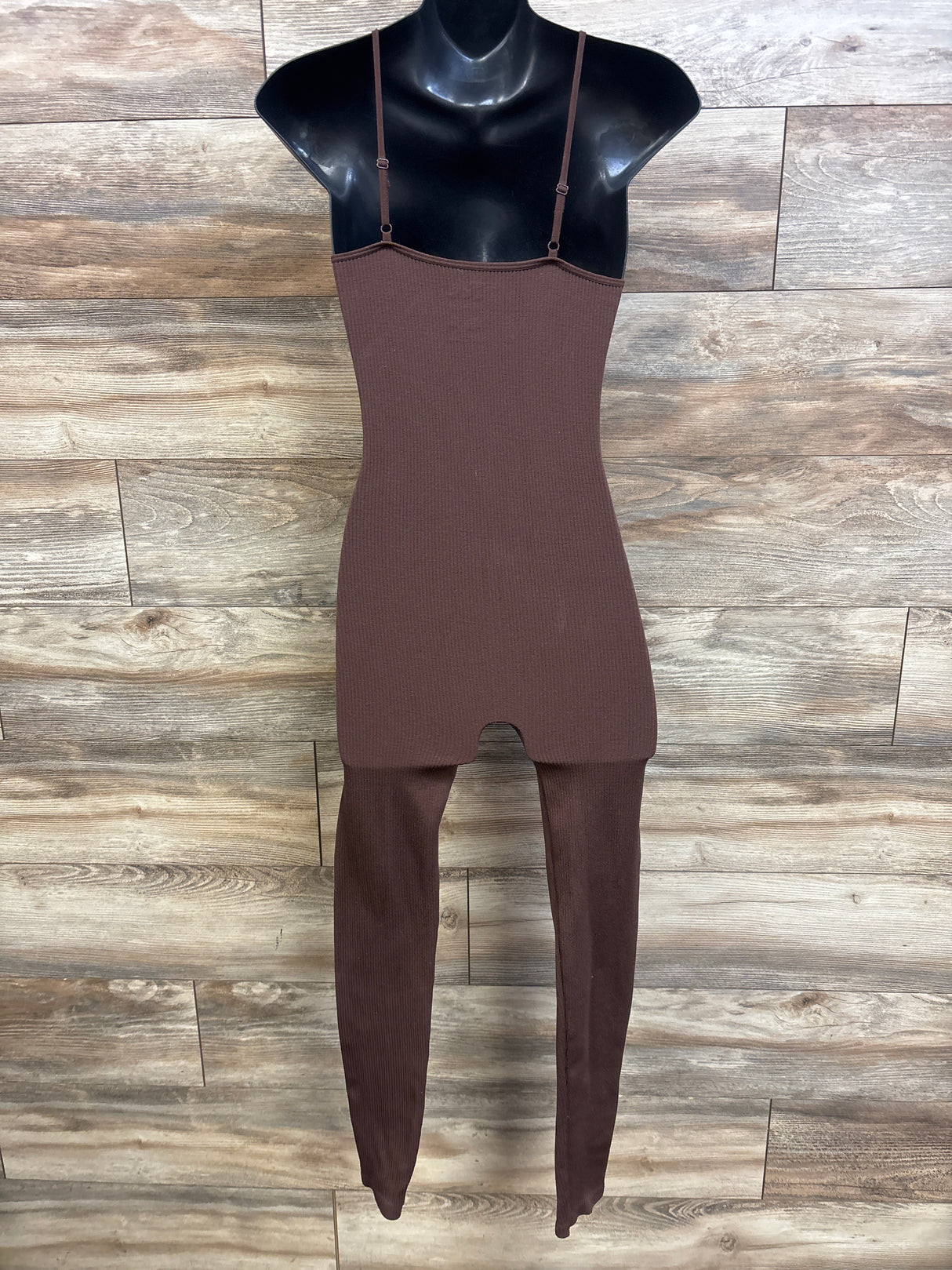 FCT Love Circle Maternity Ribbed Jumpsuit Brown sz Medium