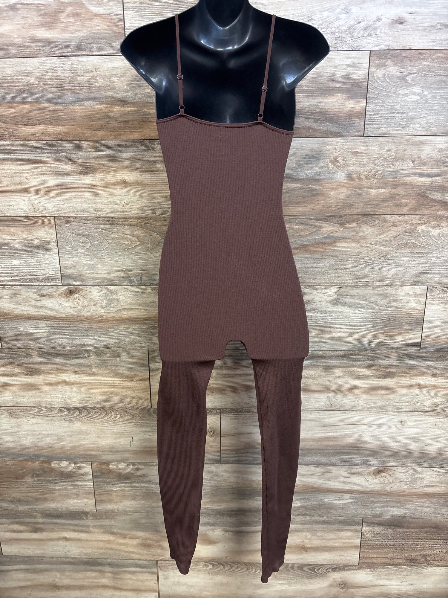 FCT Love Circle Maternity Ribbed Jumpsuit Brown sz Medium