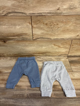 H&M Organic 2pk Foldover Pants Blue sz Newborn