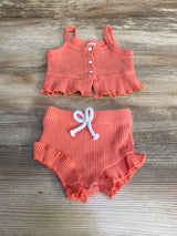 Shein 2pc Ribbed Top & Shorts Pink sz 0-3m