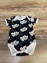 NEW Metalli Monster Heart Pumpkin Bodysuit Black sz 0-3m