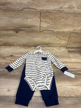 NEW Carter's 2pc Hooded Henley Bodysuit & Pants Set White sz 12m