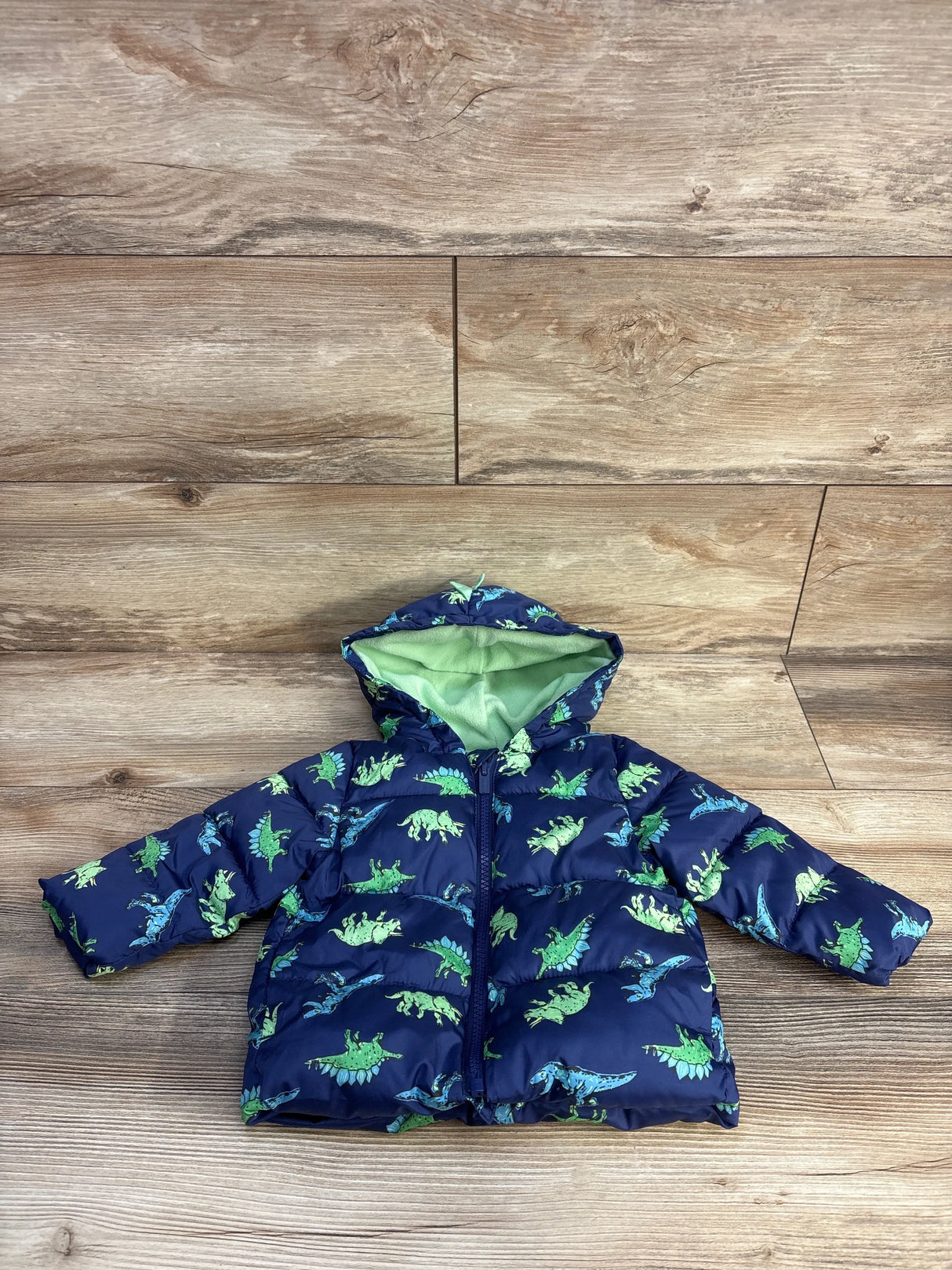 Old Navy Puffer Jacket Dinosaur Blue sz 6-12m