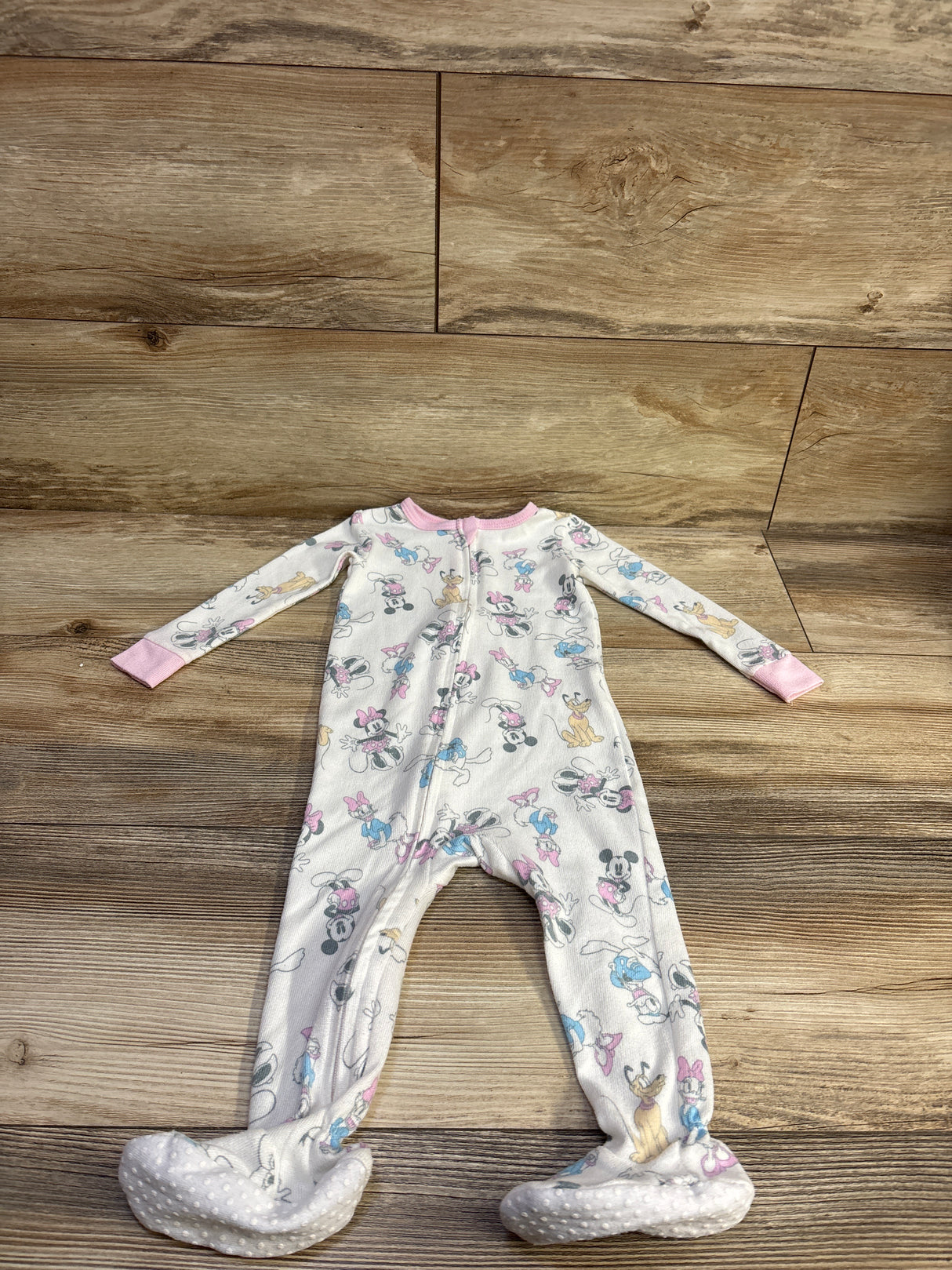 Disney Baby Minnie Mouse & Friends Sleeper White sz 12m