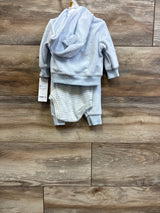 NEW Carter's 3pc Terry Cloth Jacket, Bodysuit, & Pants Set Blue sz Newborn