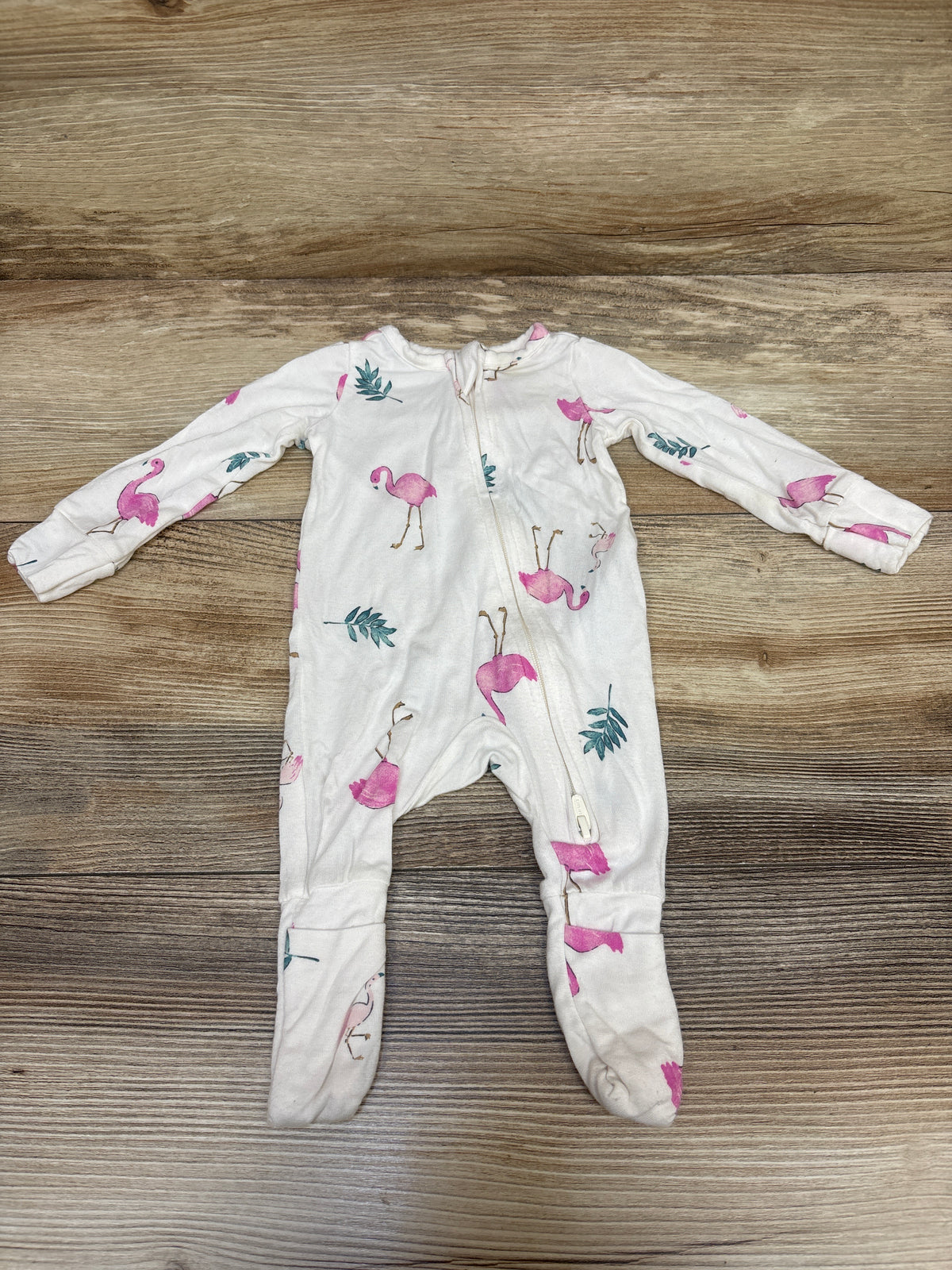 Carter's PurelySoft Flamingo Sleeper White sz Newborn