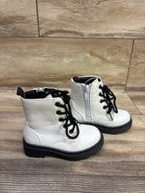 Sincerely Jules Faux-Leather Combat Boots White sz 6c
