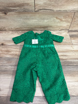 NEW Janie & Jack Lace Special Occasion Jumpsuit Emerald Green sz 12-18m