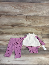 NEW Just One You 3pc Sherpa Vest Set Pink sz 9m