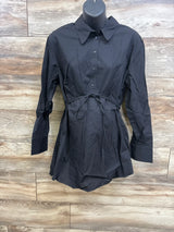 NWOT Gap Maternity Popover Shirt Black sz Large
