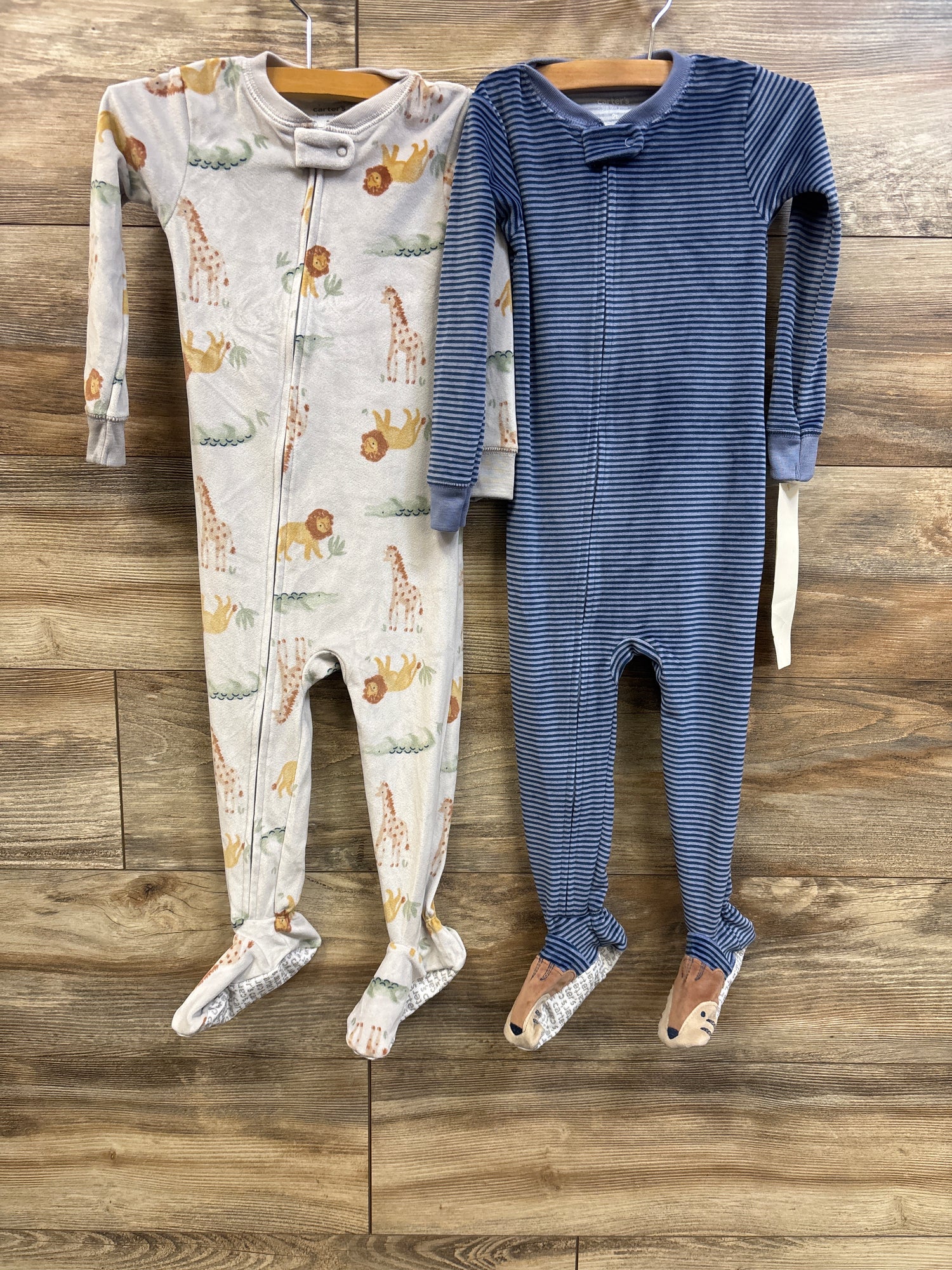 NEW Just One You 2pk Blanket Sleepers Grey/Blue sz 2T