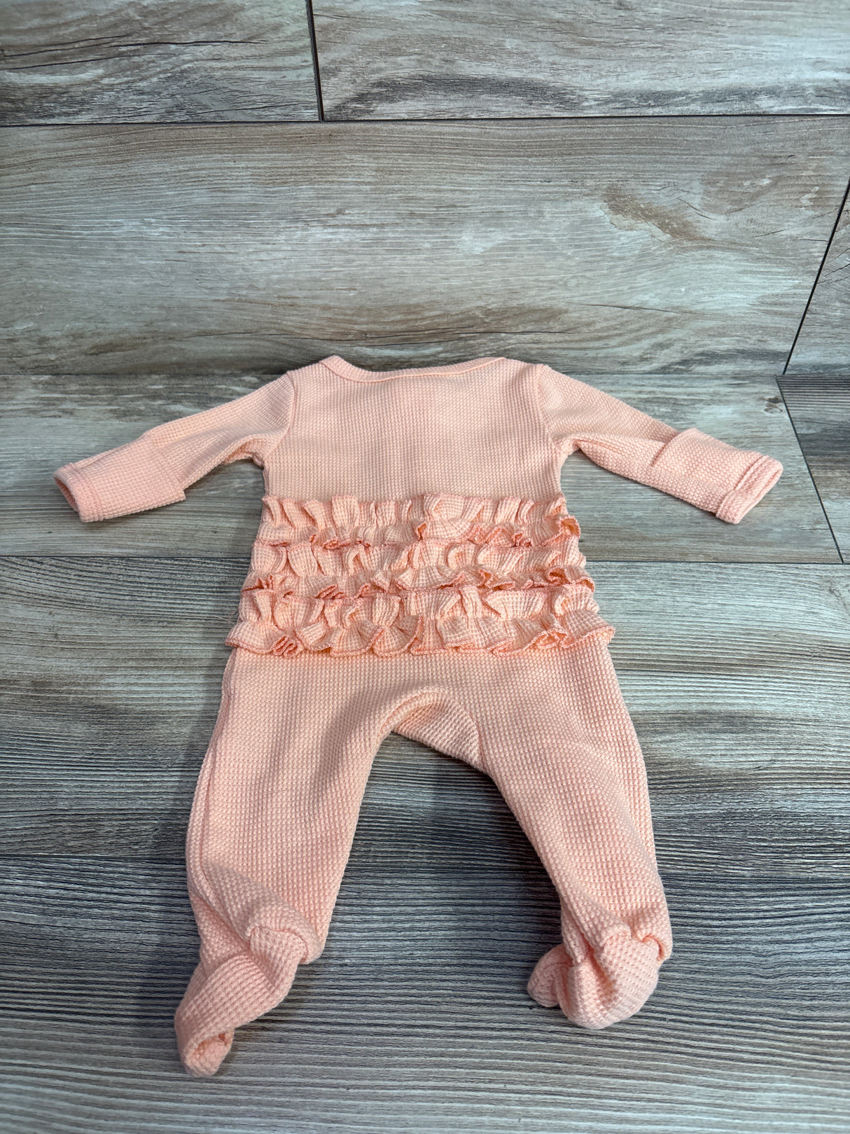 Ruffle Coverall Pink sz Newborn