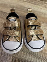 Converse Chuck Taylor All Star Easy-On Double Velcro Sneakers Gold sz 3c