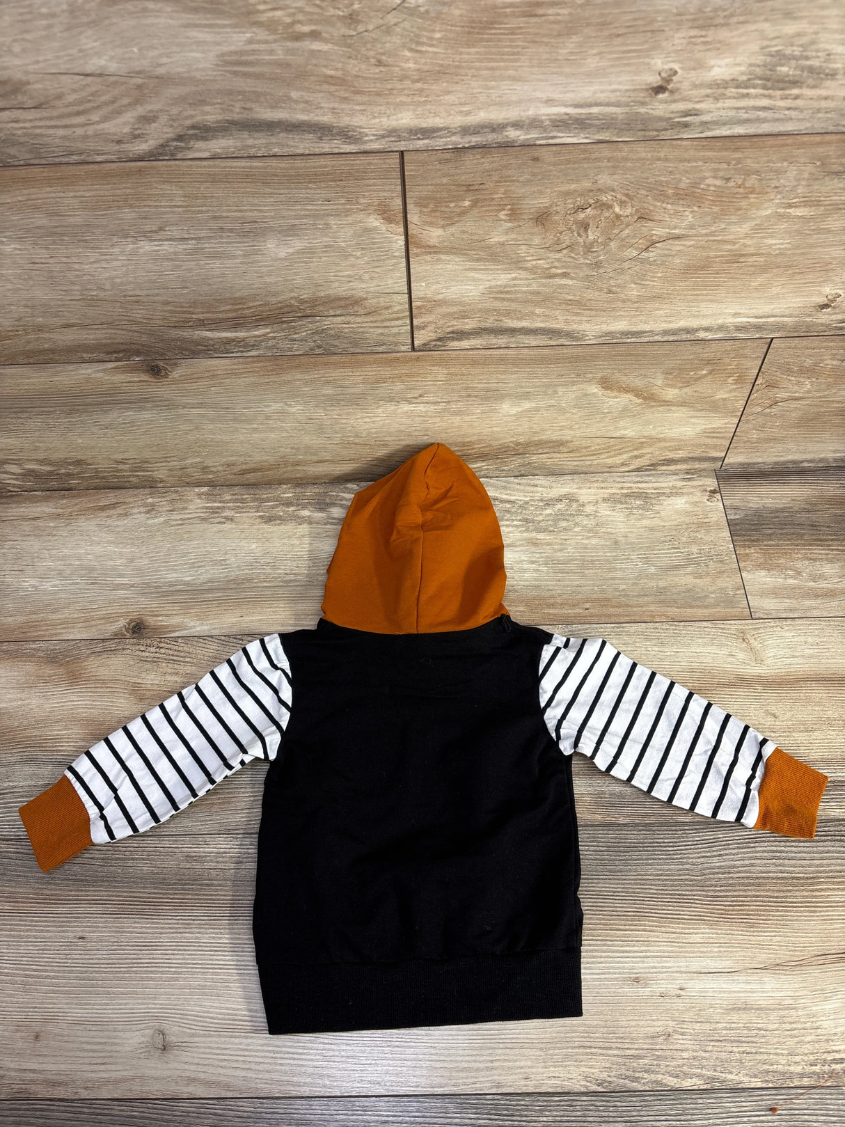 Hooded Striped Pull Over Sweatshirt White sz 18-24m
