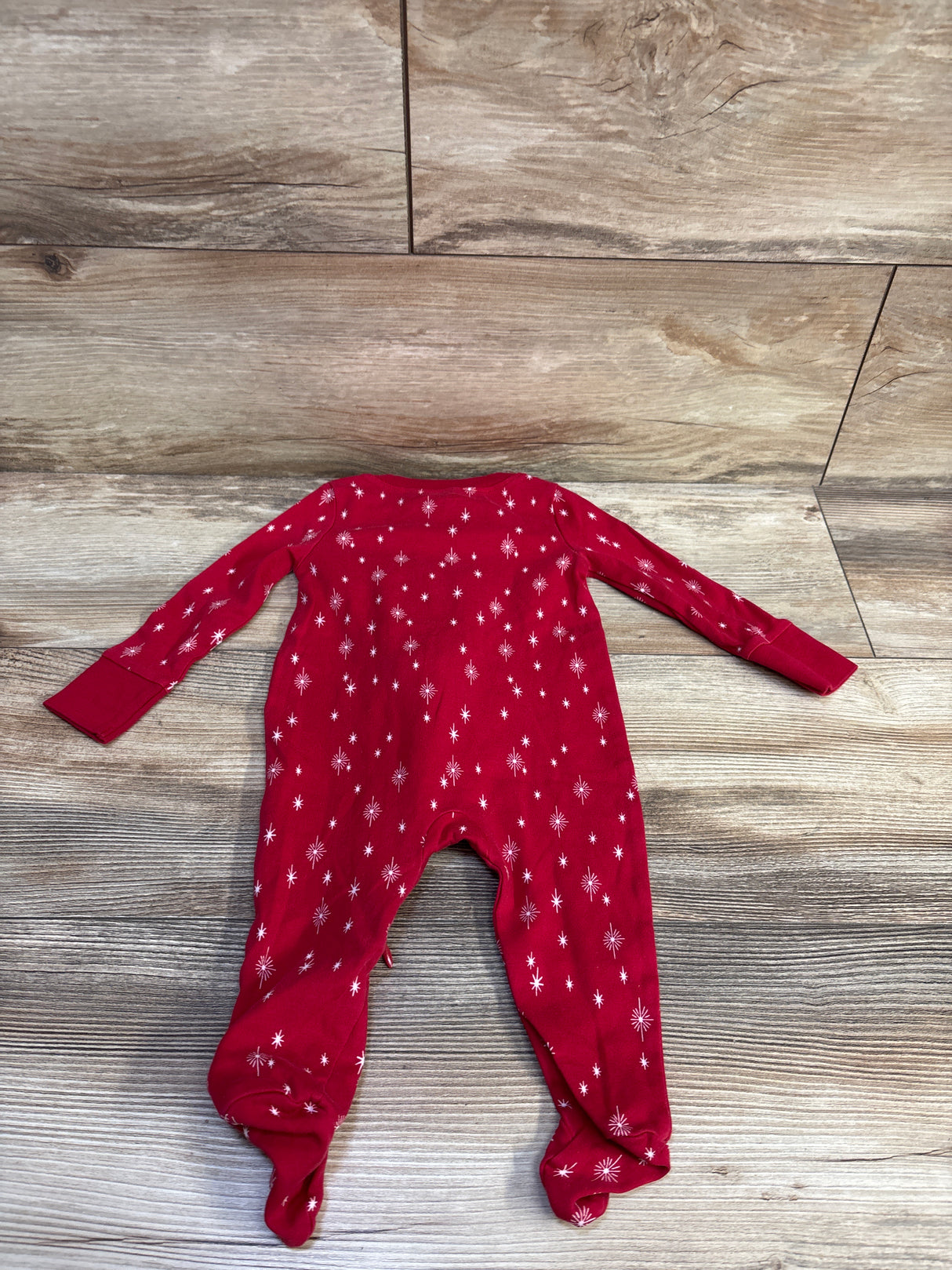 Petite Plume Full Zip Footie Red sz 3-6m